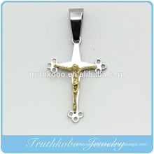 Christian Cross Jewelry Men's 316L Stainless Steel Cross Jesus Pendant Juses Christ Pendant Silver Jewelry